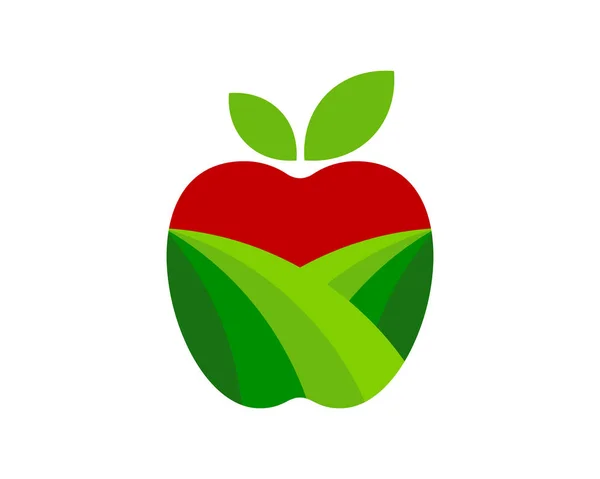 Diseño Del Icono Del Logotipo Granja Frutas — Archivo Imágenes Vectoriales