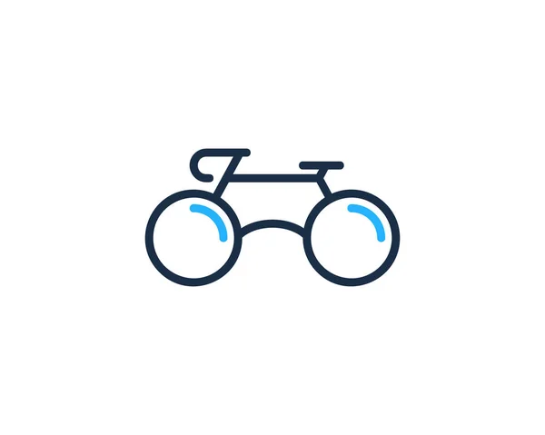 Очки Bike Logo Icon Design — стоковый вектор