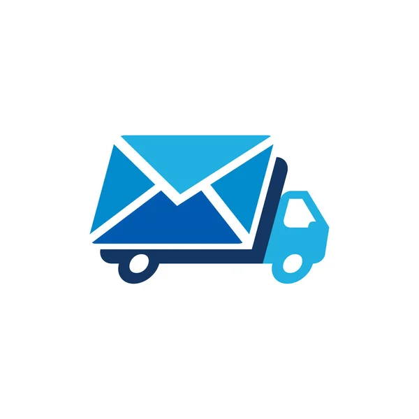 Mail Delivery Embleemontwerp Pictogram — Stockvector