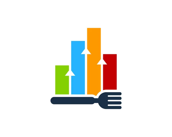 Ícone Logotipo Dados Food Design — Vetor de Stock