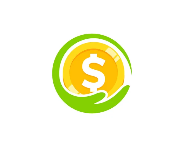 Care Coin Logo Icon Design — Stock Vector