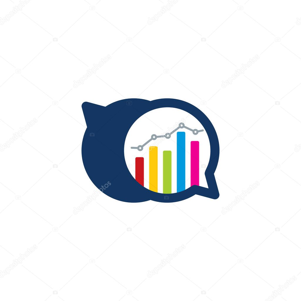 Talk Analytic Logo Icon Design