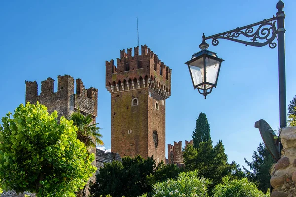 Torre Castelo Scaligero Lazise Lago Garda — Fotografia de Stock