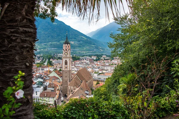 Église Saint Nicolas Dans Vieille Ville Meran Tyrol Sud — Photo