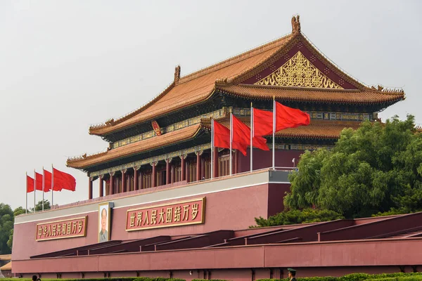 Tiananmen Porten Norrsidan Himmelska Fridens Torg Peking — Stockfoto