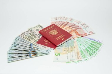 Pasaport ve para. biyometrik pasaport ve iki banknot yüz dolar için ücretsiz seyahat vize