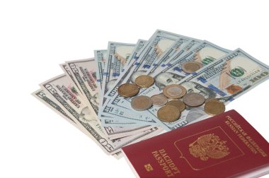 Pasaport ve para. biyometrik pasaport ve iki banknot yüz dolar için ücretsiz seyahat vize