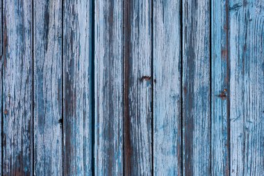 Doğal desenli eski mavi ahşap doku..
