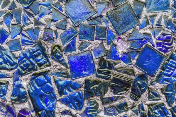 Blue Vintage Glass Tiles Wall Decoration — Stock Photo, Image
