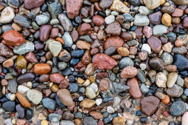 Bir arka plan olarak kullanmak için renkli deniz taş