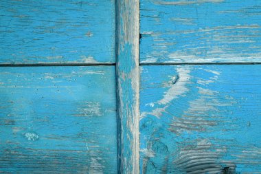 Doğal desenli eski mavi ahşap doku..