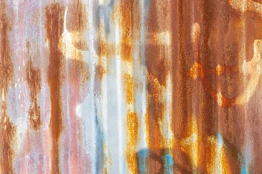 Paslanmış eski boyanmış metal dokusu..