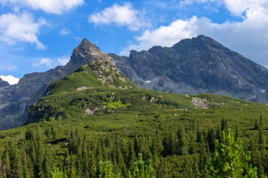 Tatra Dağları'ndaki Koscielec Peak'te Manzara Manzarası, Polonya.