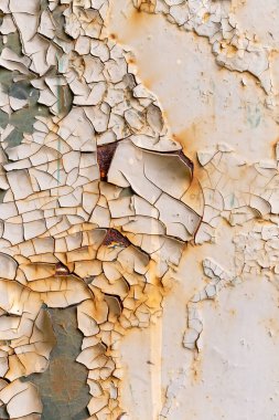 Paslanmış eski boyanmış metal dokusu.