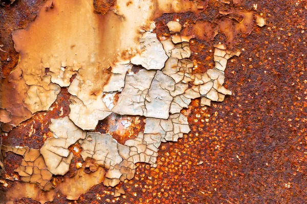 Textura de metal pintado antiguo con rastros de óxido. —  Fotos de Stock