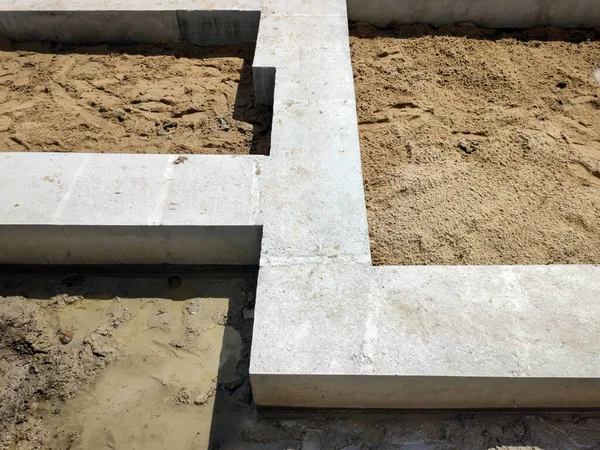 Concrete foundations for a residential building