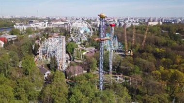 Bir eğlence parkı - havadan görünümü. Rusya, St. Petersburg, 2018 olabilir