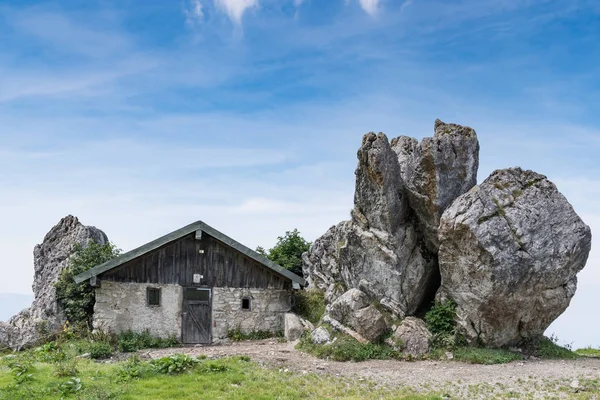 Vackra Hus Kampenwand Bayern Alperna Sommar — Stockfoto