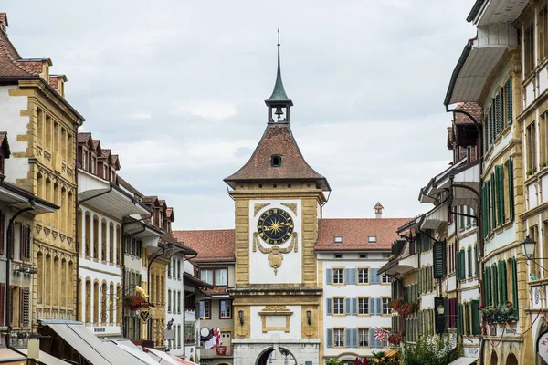 Vista Ciudad Murten Suiza — Foto de Stock
