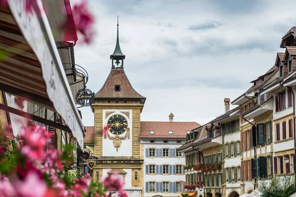 Vista Ciudad Murten Suiza — Foto de Stock