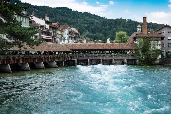 Pemandangan Kota Thun Swiss — Stok Foto