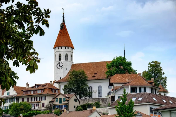 Pohled Město Thun Swiss — Stock fotografie