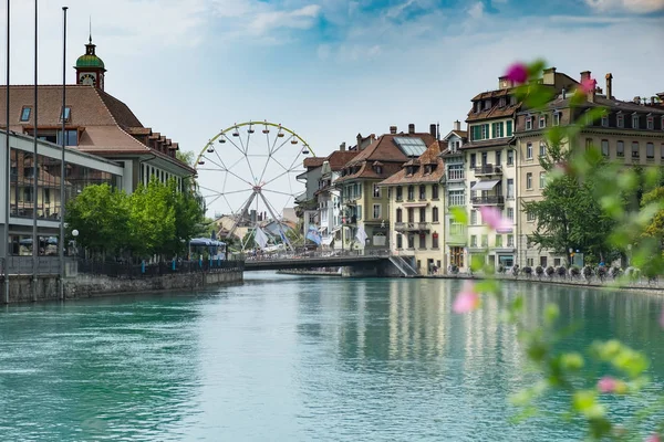 Blick Auf Die Stadt Thun Der Schweiz — Stockfoto