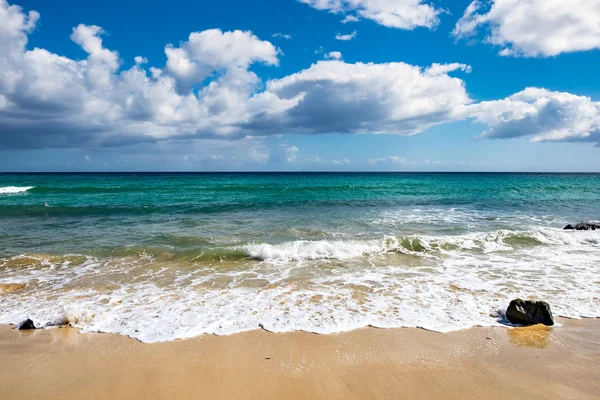 Pantai Dan Pantai Bawah Sinar Matahari Pulau Spanyol Fuerteventura — Stok Foto