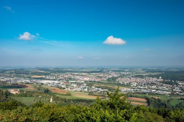 View to the German town Aalen in Summer clipart