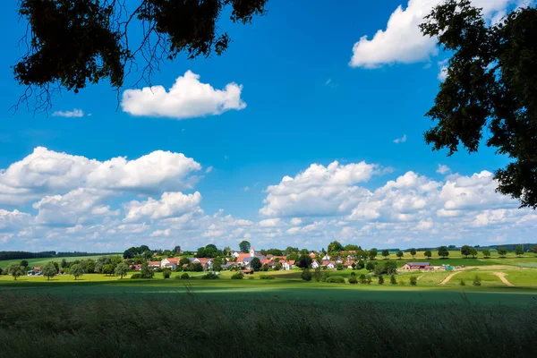 View Typical Bavarian Village Unterlappach Munich Sunny Day — Stock Photo, Image