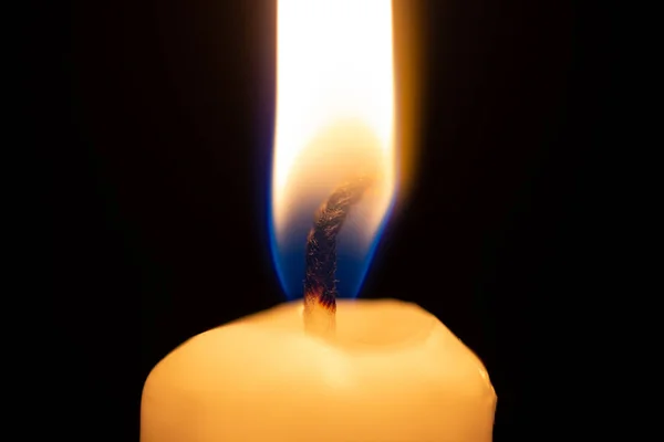 Closeup Small Candle — Stock Photo, Image