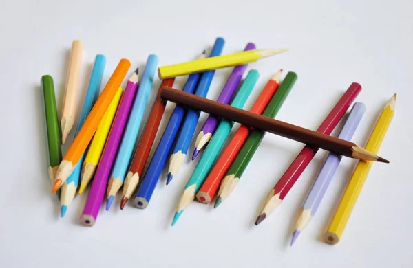 Lápices Brillantes Diferentes Colores — Foto de Stock