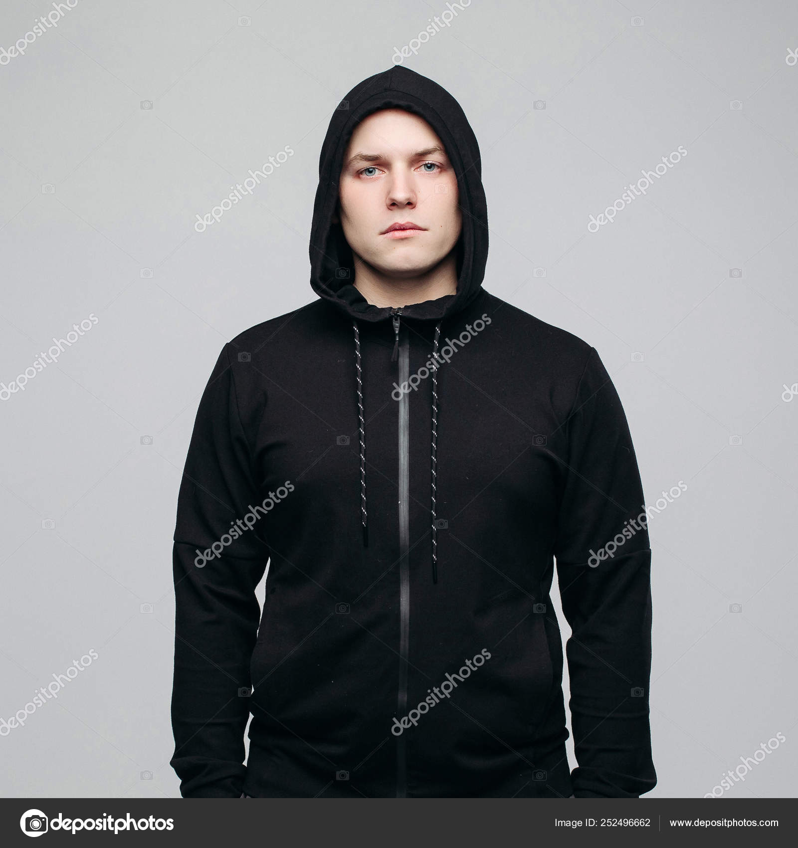 man in black hoodie