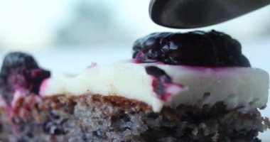 Böğürtlen ile lezzetli kek seçici odak