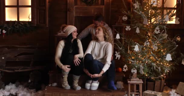 Vánoční video jedna pro všechny přátele a všechny pro jednoho. — Stock video