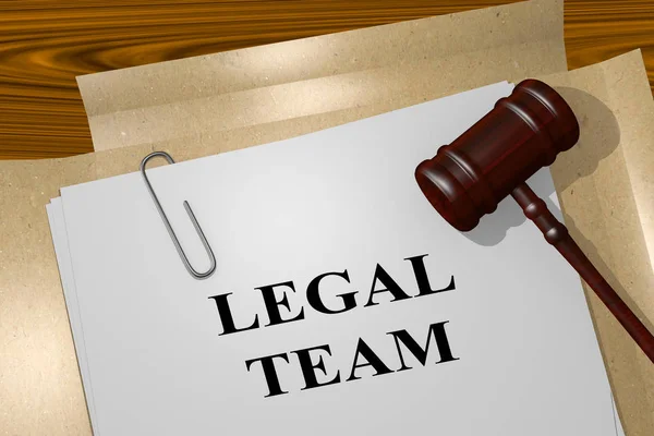 Illustration Legal Team Title Legal Document — Stock Photo, Image