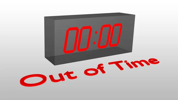 Illustration Out Time Title Clock Background Displaying Time — Stock Photo, Image