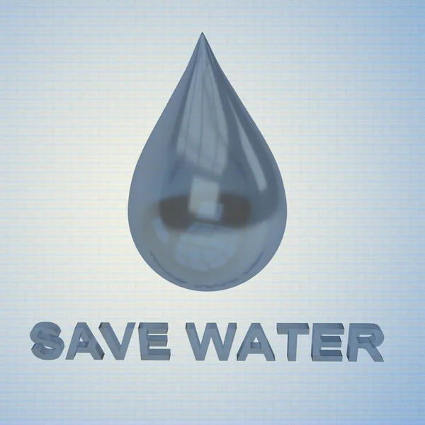 保存水スクリプトの イラストレーション怒鳴る水のドロップ — ストック写真