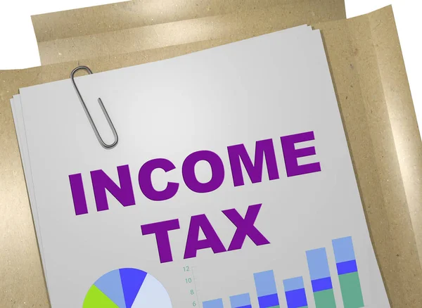 Ilustração Título Income Tax Documento Comercial — Fotografia de Stock