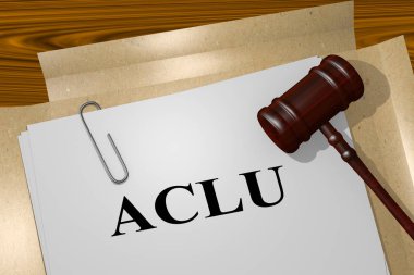 yasal belge başlığına Aclu 3D çizimi
