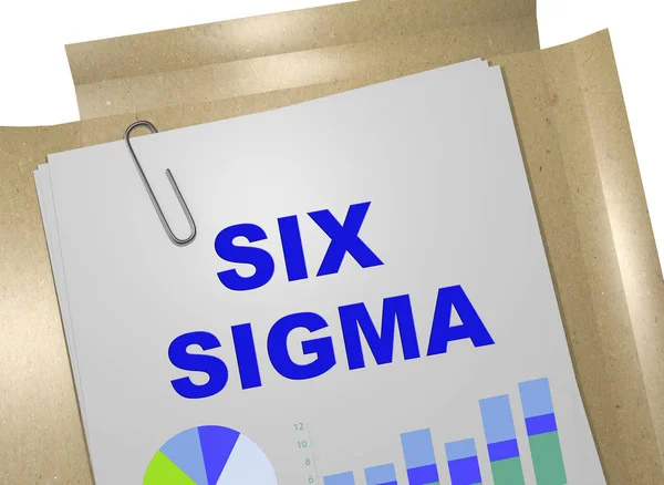 Illustratie Van Six Sigma Titel Bedrijfsdocument — Stockfoto