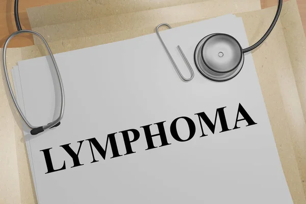 Ilustración Del Título Lymphoma Documento Médico — Foto de Stock