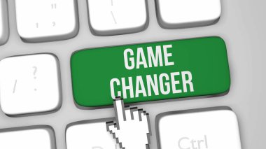 3D render resmi oyunu Changer klavye tuşu