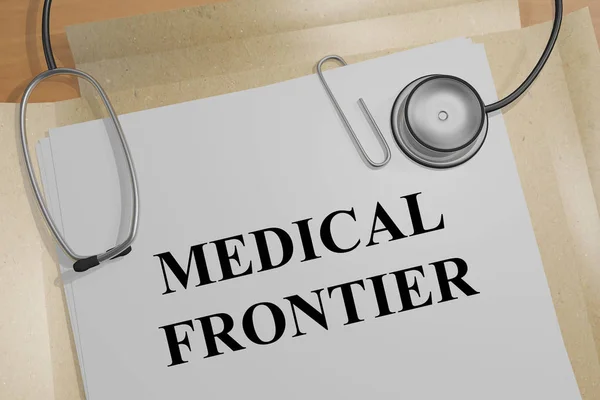 Ilustración Del Título Medical Frontier Documento Médico — Foto de Stock