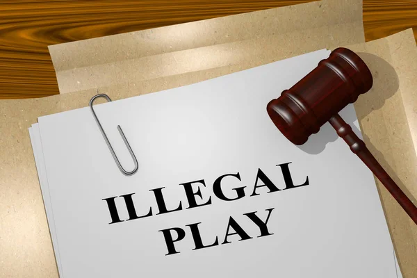 Ilustração Título Illegal Play Documento Legal — Fotografia de Stock