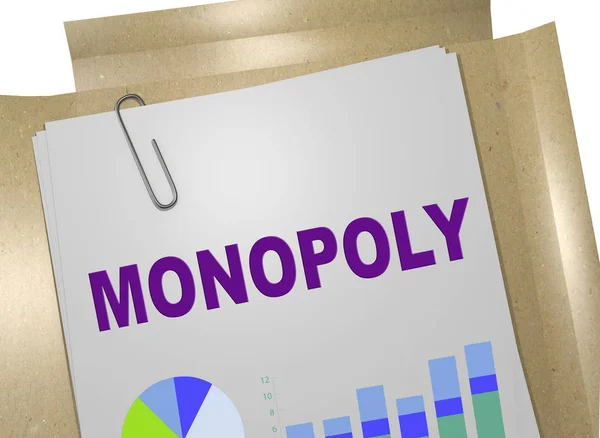 Illustration Monopol Titel Affärsdokumentet — Stockfoto