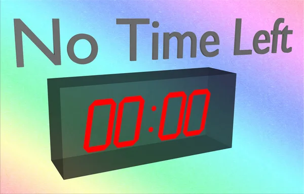 Time Left Sign Concept Ілюстрація Цифровим Годинником Кольоровому Градієнтному Фоні — стокове фото