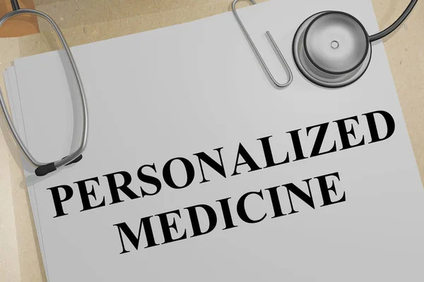 Illustration Personalized Medicine Title Medical Document — Stock Photo, Image