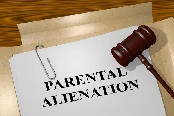 Иллюстрация Заголовка Parental Alienation Юридическом Документе — стоковое фото