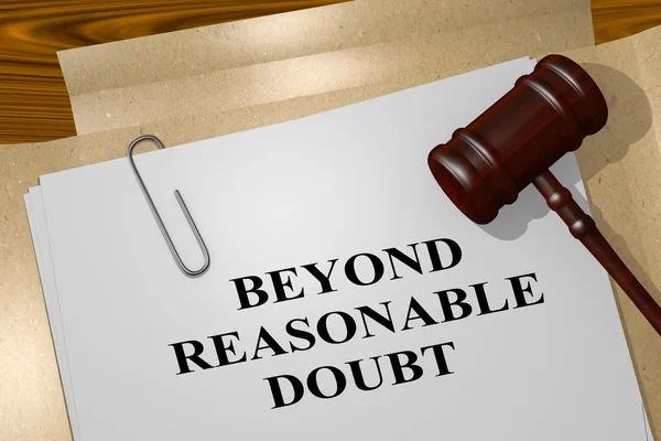 Ilustração Reasonable Doubt Title Legal Document — Fotografia de Stock